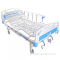 peralatan medis manual logam 2 tempat tidur rumah sakit engkol